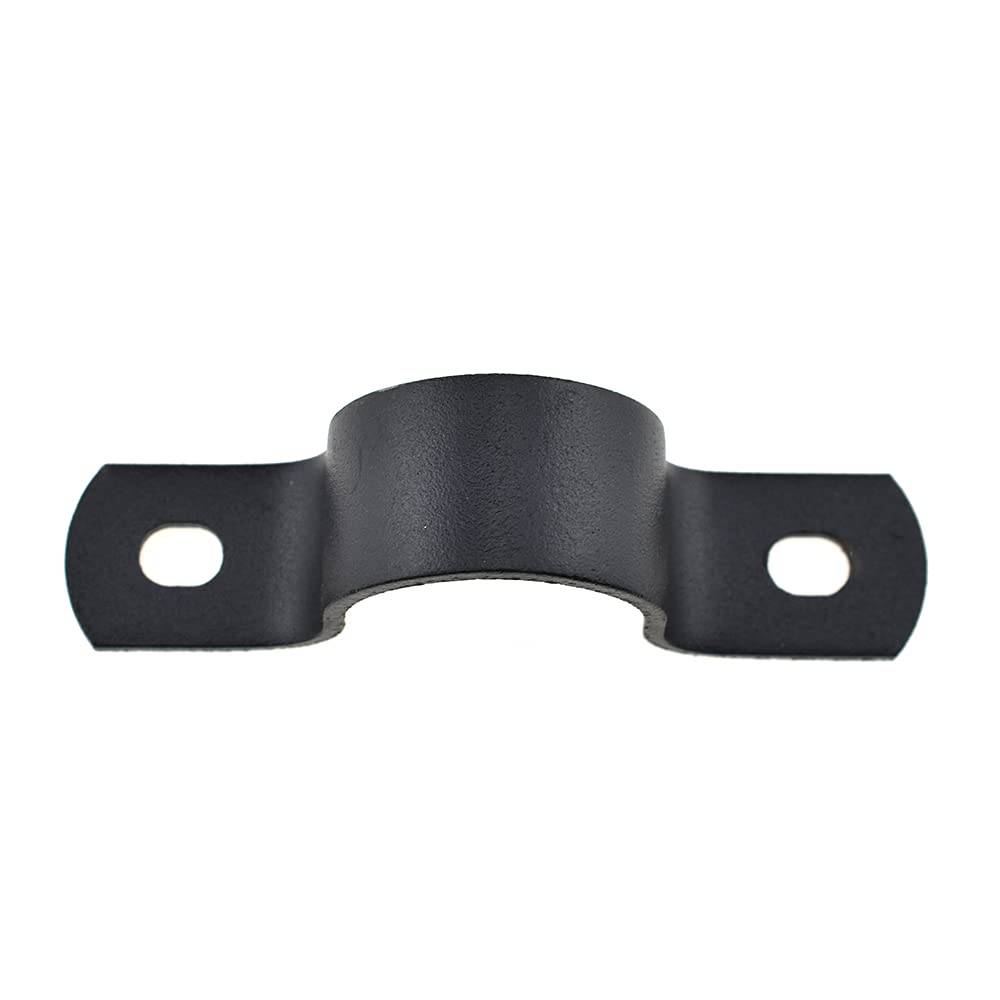 Hahiyo Two Holes Pipe Tube U Bracket Clamps 27MM Heavy Duty No Rust Shiny Strong Resist Wind No Sharp Rigid Strap Clip Conduit Ring Carbon Steel