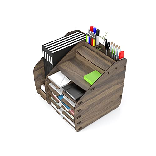 Mingitav Design OTTO Fx-xl Modest - 2 Renk - A4 Evrak Rafı Masaüstü Organizer design_otto_fx_XL_Modest (Ceviz)