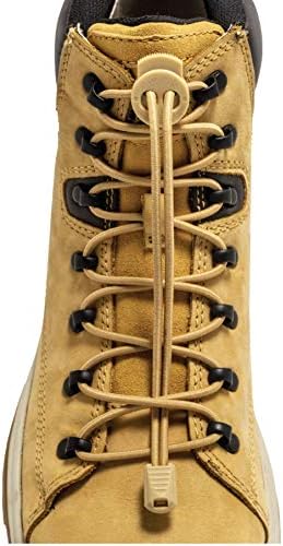 LOCK LACES Premium Heavy Duty Elastic No Tie Laces for Boots and Shoes (1 Pair)