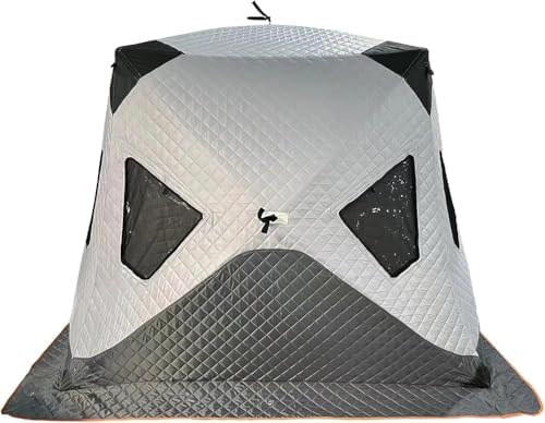 3-4 Person Pop-Up Ice Fishing Shelter, Portable Windproof Tent for Ice Fishing