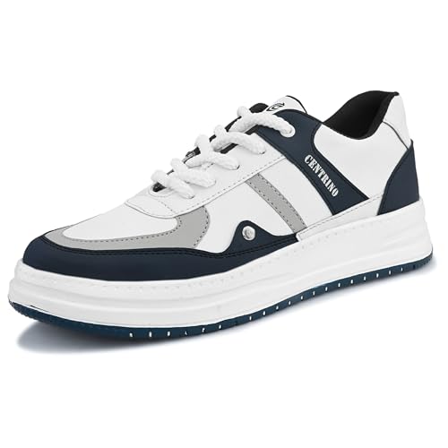 Image of Centrino Low-Top Sneakers for Men | Casual Shoes for Man Stylish | Lightweight Lace-Up Canvas Walking Shoes | Cushioned Insole | Breathable Comfortable Anti-Skid Sole | Trendy Mens Sneaker Shoes Daily (9536)