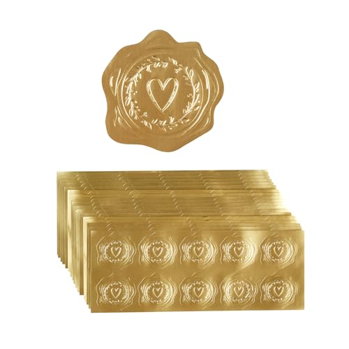 300 Pieces Embossed Gold Foil Stickers...