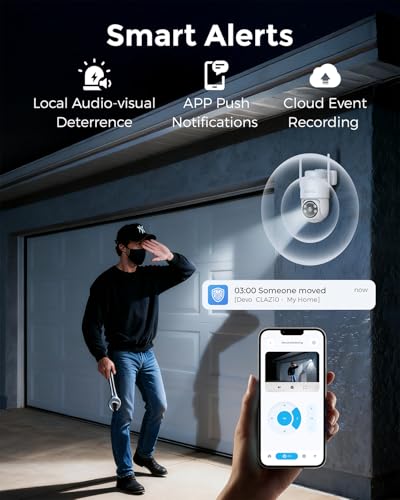 Image of Devo Solar Security Camera Wireless Outdoor 360 PTZ - 2.3K Color Night Vision with AI Human Detection, WiFi 6 Pan /Tilt IP66 Waterproof, 180-Day Battery & Solar Panel, 2-Way Audio, Triple Alert System