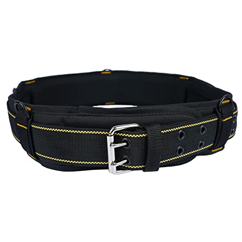 Image of MELOTOUGH Padded Tool Belt with D ring for men Adjustable for 44 inch-53 inch Waists Heavy-duty Work Belt Metal Buckle