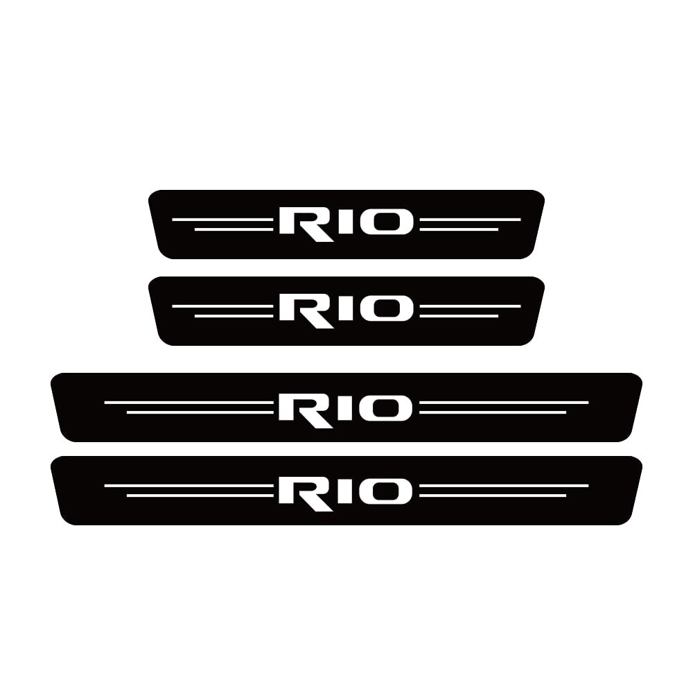 SDYAYFGE 4Pcs Kick Plates Car Door Sill Protector,for kia Rio