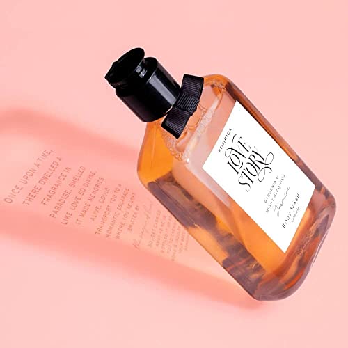 Image of Kimirica Love Story Gardenia and Night Blooming Jasmine Shower Gel and Moisturizing Summer Body Lotion Duo,(270ml | 270ml), 100% Vegan and Paraben Free with Goodness of White Tea Extract, Aloe Vera and Vitamin E