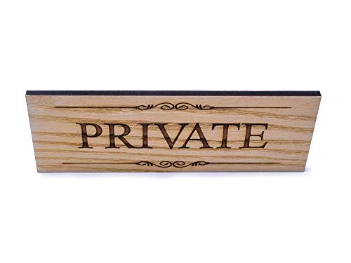 OriginDesign Plaque adhésive pour porte privée Placage frêne 18,5 cm x 6,6 cm Cover