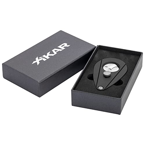 Xikar Cortador de charuto Xi2, ação de guilhotina dupla, 440 lâminas de aço inoxidável com classific