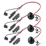 MADCATZ 3 PCS - 2 Feet of SAE 2 Pin Socket Sidewall Port, 16 AWG SAE Cable Quick Connect Panel Mount Universal Flush-Mountable Connector for Solar Generator Battery Charger