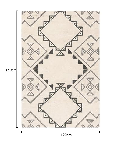 Image of Modern Handmade Woolen Carpet for Living Room Bedroom and Hall Size 4 x 6 Feet Color Multi