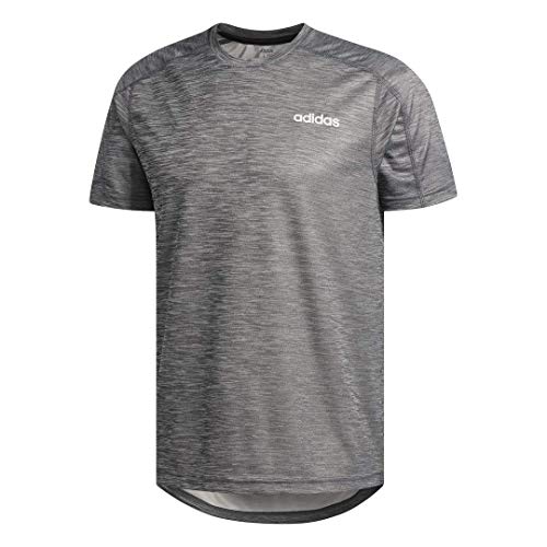 adidas Men's Designed 2 Move Heathered Training Tee, Black Melange, X-Large