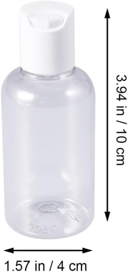 Ciieeo 12pcs Press Refillable Travel Bottles for Shampoo Lotion Cream Small Portable Containers for Toiletries Outdoor Business Trip Use Random Color image 2