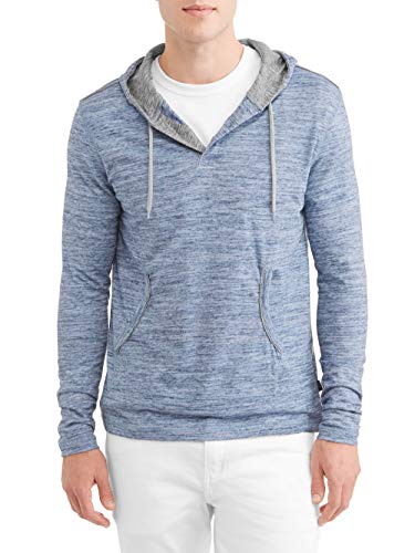 Men's Long-Sleeve Raino Textured Premium Vincent Hoodie (Light Blue) (Small (S))