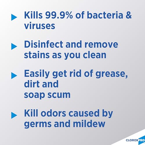  CloroxPro Disinfectant Cleaner with Bleach Spray for Sustainable Cleaning, Best for Busy Homes
| CloroxPro Clorox Clean