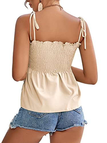 Image of LYANER Women's Tie Shoulder Cute Cami Blouse