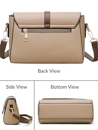 Image of ITALISH Faux Leather Crossbody Bag with Brown Strap Gold-Tone Hardware