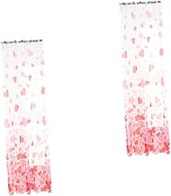 Garneck 2 Peças Cortinas Transparentes Cortinas Transparentes Persianas Impressas Cortinas Haste Sombreamento Voile Cortina Floral Cortina Decorativa Janela Triagem Meio Sombreamento Tule