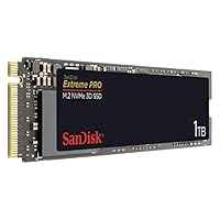 SanDisk Extreme PRO M.2 NVMe 3D SSD 1 TB interne SSD (Lebensdauer von bis zu 600 TBW, 3D-NAND-Technologie, 3.400 MB/s Lesegeschwindigkeiten, 500.000 IOPS)