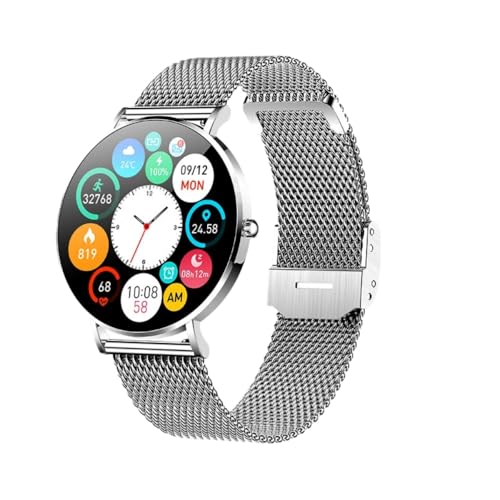 bergxperten notkraft UltraDünn Damen Smartwatch 1 32 AMOLED mit Herzfrequenz Blutdruck Bluetooth & 100+ Sportmodi Modisch und leicht
