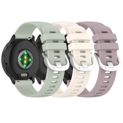 Gheper 3�p�b�N�o���h compatible with Garmin Venu 4 3S 2S�AForerunner 15 158 255 265 245 645 �X�}�[�g�E�H�b�`�Ή� �\�t�g�V���R�������p���X�g�o���h �X�|�[�c�X�g���b�v 18mm 