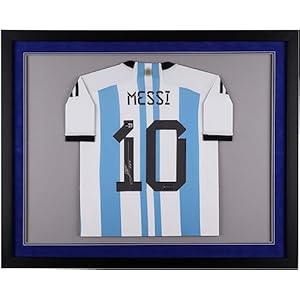 Lionel Messi Argentina National Team Framed Autographed 2022-23 Home Jersey – Autographed Soccer Jerseys