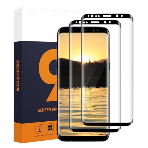 Carantee 2 Stück Schutzfolie für Panzerglas für Samsung Galaxy S9 3D-Volle Bedeckung HD-Klar Kristallklar Fingerabdruck-ID 9H Härte Anti-Schock Sturzresistent Anti-Scratch Samsung S9 Folie