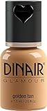 Dinair Airbrush Makeup Foundation | Golden Tan | GLAMOUR: Natural, Light coverage, Matte 1/4 oz.