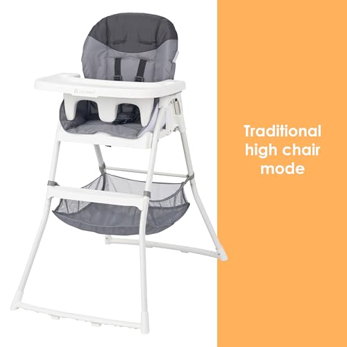 Image of Baby Trend Flat Fold High Chair, Stellar Grey