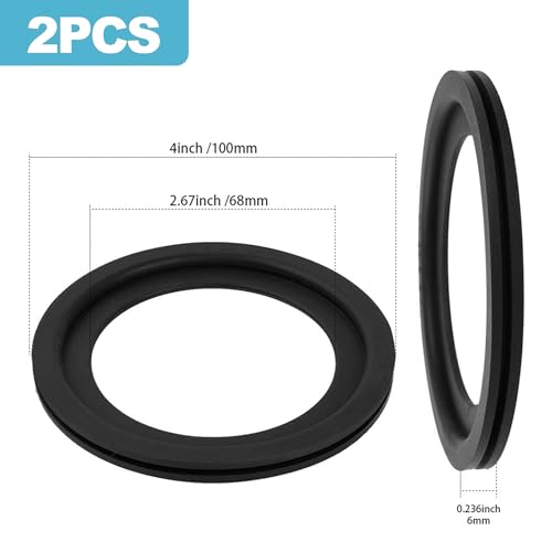 Image of CoguZed 2Pcs RV Toilet Seal Kit, Black Rubber Gasket Replacement for Dometic 300 /310 /320, Solves Leakage and Odor Problems, Easy Installation, 2 Pack