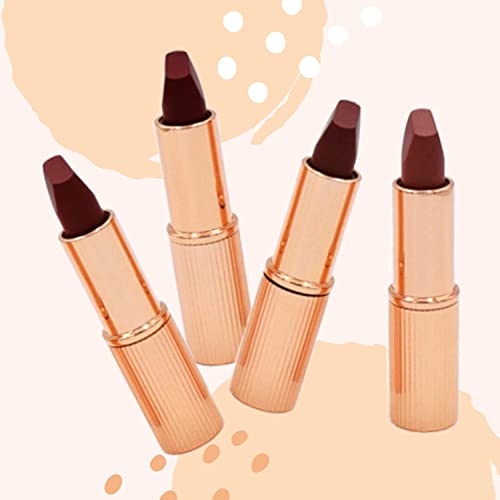 Charlotte Tilbury Mini Iconic Lip Wardrobe - Matte Revolution Quad 4 Lipsticks Gift Set:: Pillow Talk, Pillow Talk Medium, Walk Of No Shame, Red Carpet Red - Long Lasting #TOP4
