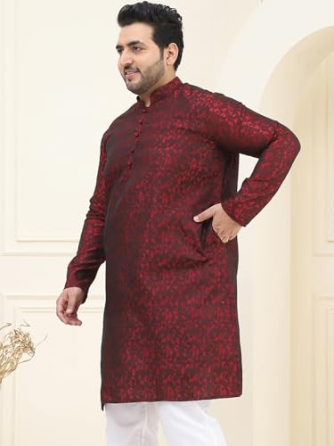 Image of SOJANYA Plus (Since 1958) Men's Cotton Blend Printed Only Long Kurta