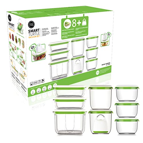 Image of FOSA vacuum storage container set, 8pcs vacuum containers(28oz, 34oz, 45oz and 78oz) with vacuum unit