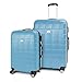 Produktbild BERWIN® Kofferset L + XL 2-teilig Reisekoffer Trolley Hartschalenkoffer ABS Teleskopgriff Modell Squares (Himmelblau)
