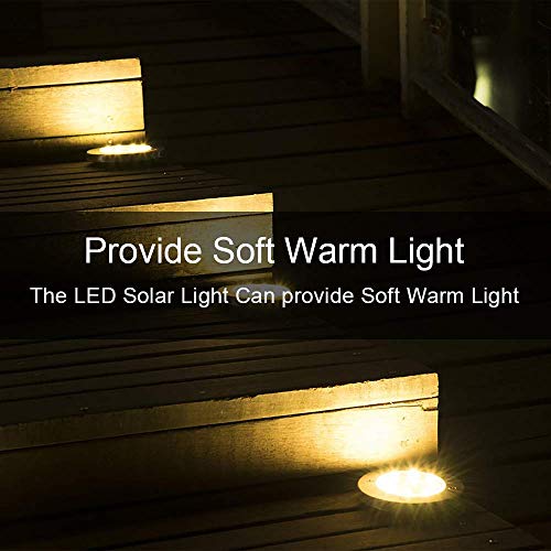 Zgwj Solar Ground Lights,8 Led Solar Garden Lights Disk Lights Outdoor Waterproof Landscape Lights For Yard Walkway Patio Lawn Driveway Decoration (8 Pack Warm White) #TOP6