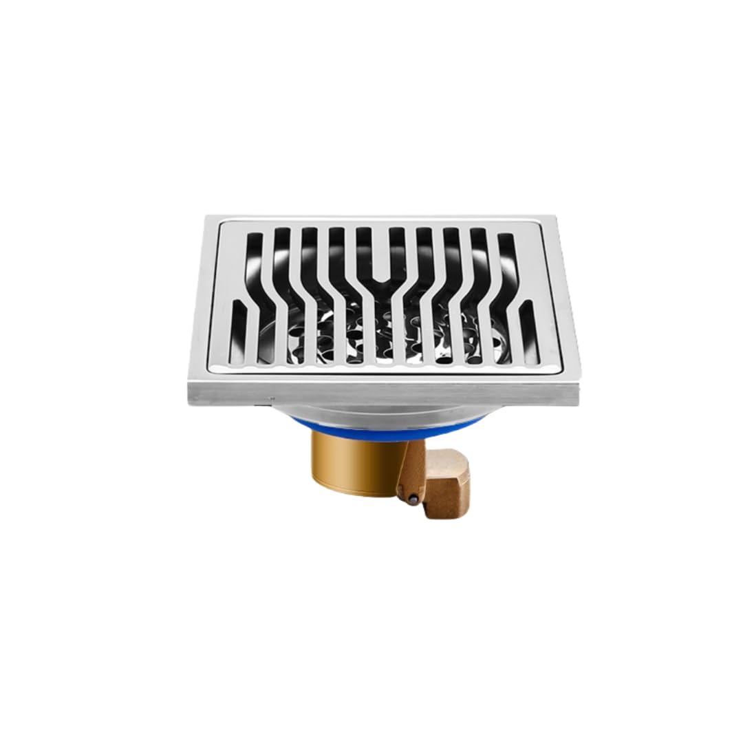 KJdxfhFH Bathroom floor drains, Bathroom Floor Drain 304 Stainless Steel with Backflow(Ytype Copper Bright Single Use)