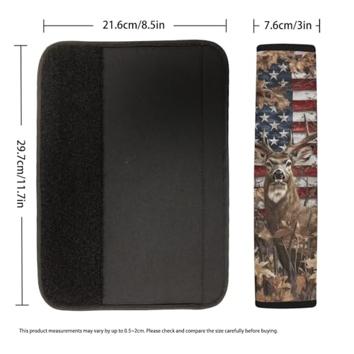 Image of AFPANQZ American Deer Branch Car Seat Belt Pads Cover Universal Fit Vehicle Seat Belt Comfort Shoulder Pads for Adults Children Seat Cushion Shoulder Straps Cushion for Bags