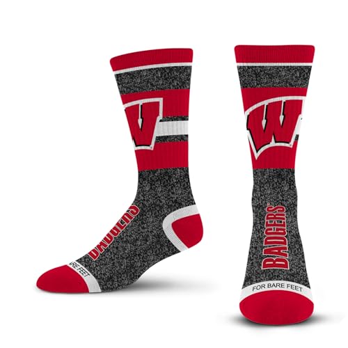 For Bare Feet NCAA WISCONSIN BADGERS Marble Spotlight Team Colors Large