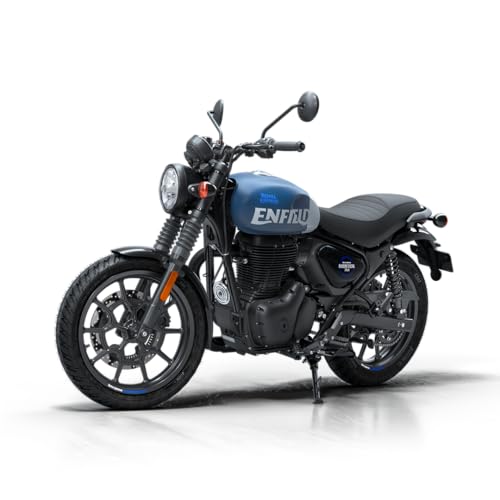 Image of Royal Enfield Hunter 350 with Disc & Alloy Wheels Motorcycle (Rebel Blue) Booking for Ex-Showroom Price