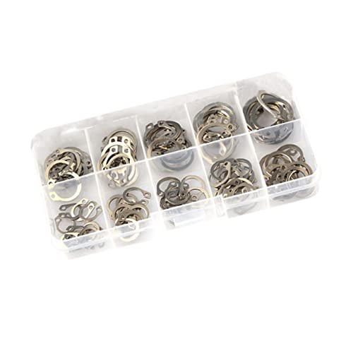 Veemoon 100pcs Stainless Steel Split Washer - C-shaped Axle Ring Retainer Ring Clip