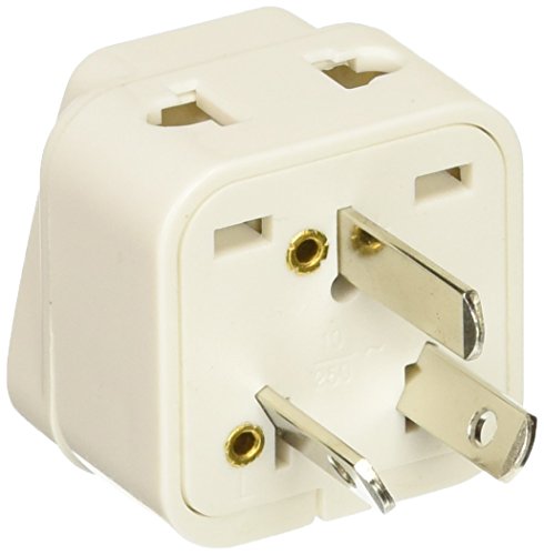 CKITZE BA-16-3P Grounded Universal 2-in-1 Type I Plug Adapter - 3 Pack