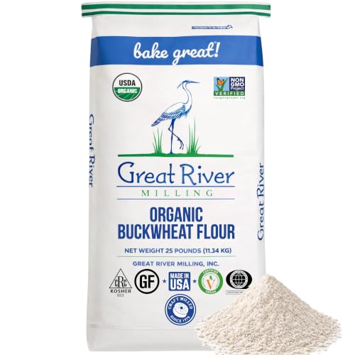 Great River Milling Organic Buckwheat Flour, Gluten Free, 25 lb