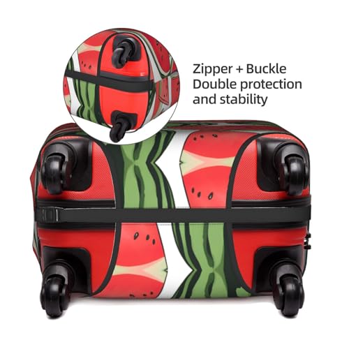 Red Watermelon Print Personalized Travel Luggage Cover With Zipper, Elastic Luggage Cover,For Daily Use4