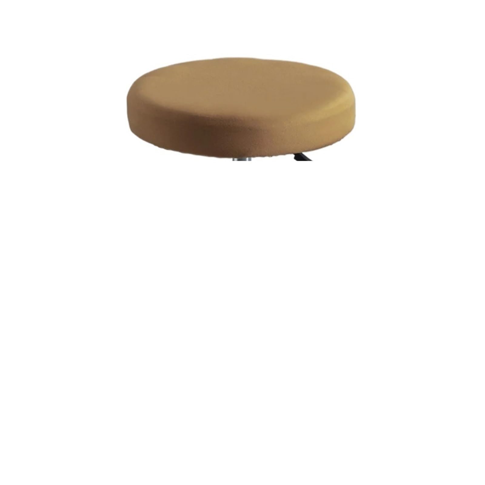 SHENJMAI Stool Covers Round Seat Slipcover Round Chair Cover Home Stool Dining Stretchable Elastic Thickened Solid Color Bar Case(Camel)