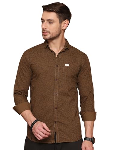 Image of Majestic Man Printed Pure Cotton Slim Fit Casual Shirt