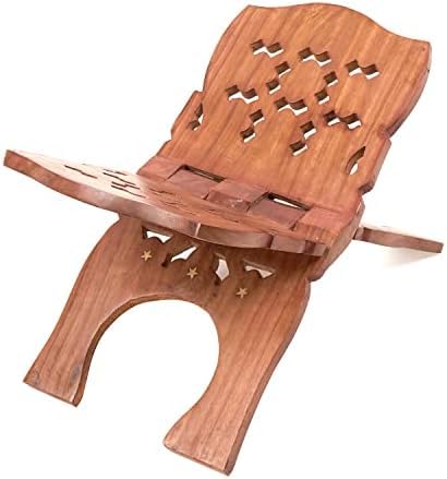 GARGICO-Book Stand Cover Case Wooden Holy Quran, Bible, Gita Display Stand Reading Stand,Strong Stand-image-2