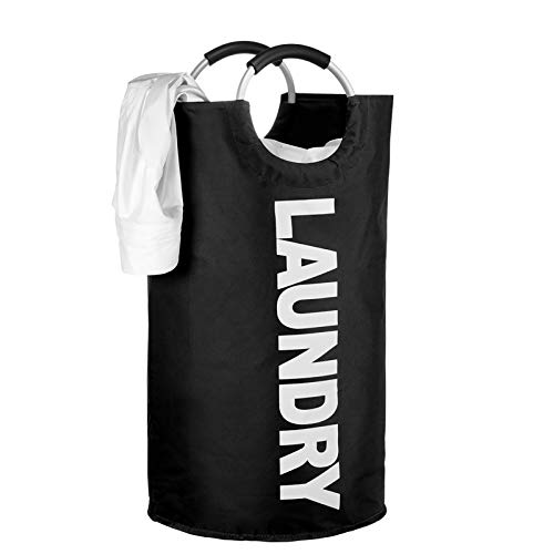 IHOMAGIC ランドリーバスケット ランドリーボックス ンドリー収納 りたたみ 濯ボックス ンドリーかご 収納ボックス 収納バッグ 袋 洗濯物入れ 容量85L 取っ手付き 持ち運び可能 軽量 ランドリーかご オックスフォード布 防水 長さ38cm×幅38cm×高さ72cm