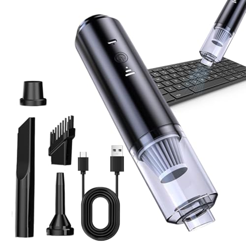 Aspiradora inalámbrica para coche, aspiradora compacta para el hogar, dispositivo silencioso de limpieza profunda compacta para camión, caravana, cama, sofá, alfombra, sofá y hogar