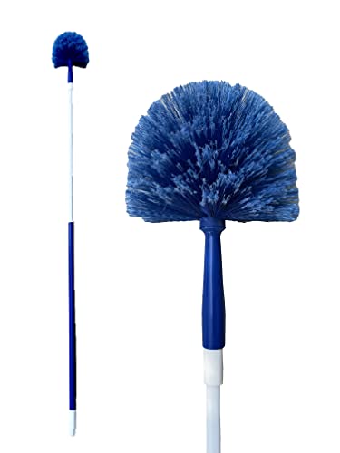 The Original Web Cobweb Duster with and extending pole has brightly colored blue bristled split-tips capturing dust and dirt. Handle extends to 60? - adults can reach up to 11-foot ceiling - 6 Dusters