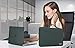 immagine 2MOSISO MacBook Air 13 Pollici Caso 2018-2020 Release A2179 A1932, Plastica Hard Shell&Borsa Sleeve&Tastiera Cover&Webcam Cover&Proteggi Schermo Compatibile con MacBook Air 13 Retina, Midnight Green