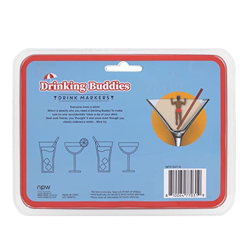 Drinking Buddies Cocktail/Wine Glass Markers Count Of 6 #TOP7